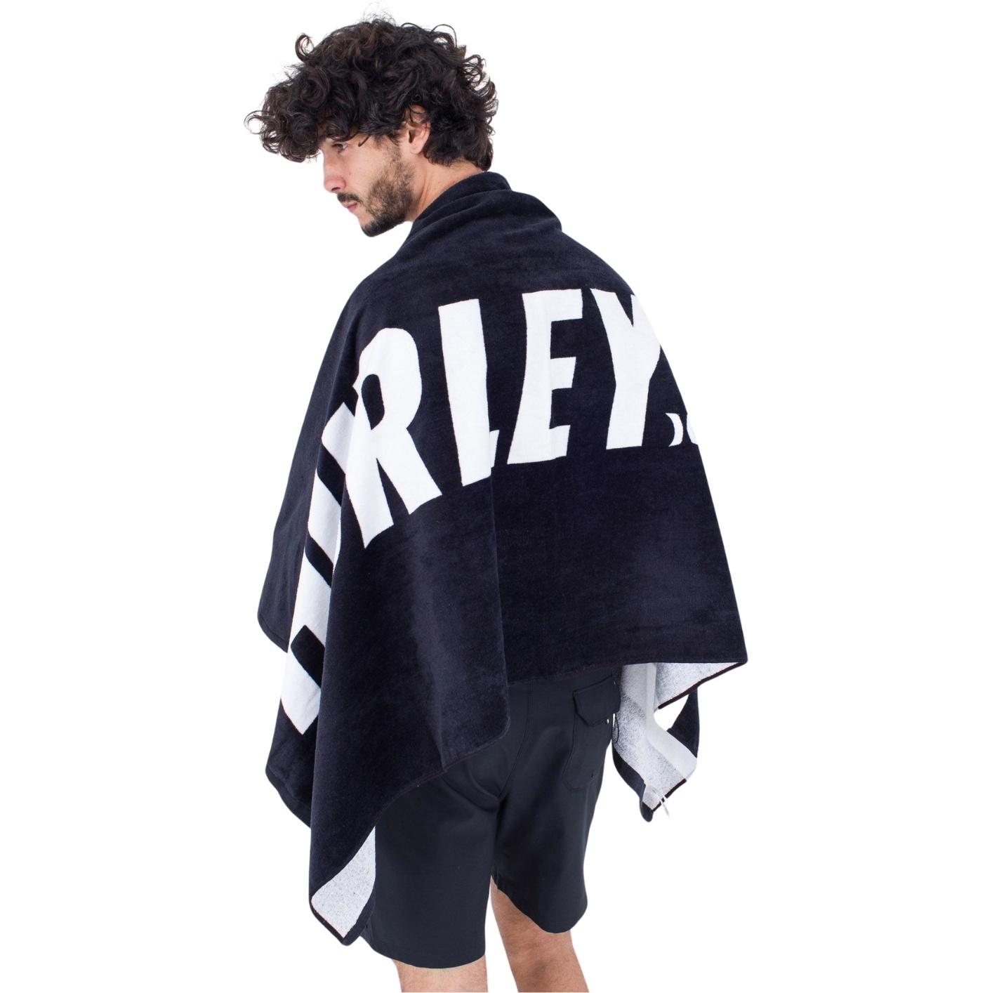 Hurley 2026 Fastlane 2 Stripe Towel AMAX23Q1FT - Black